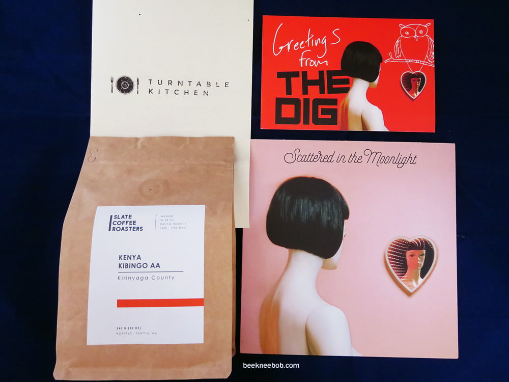Turntable Kitchen Coffee and Vinyl Subscription Box 2018 with Slate Coffee Roasters and The Dig