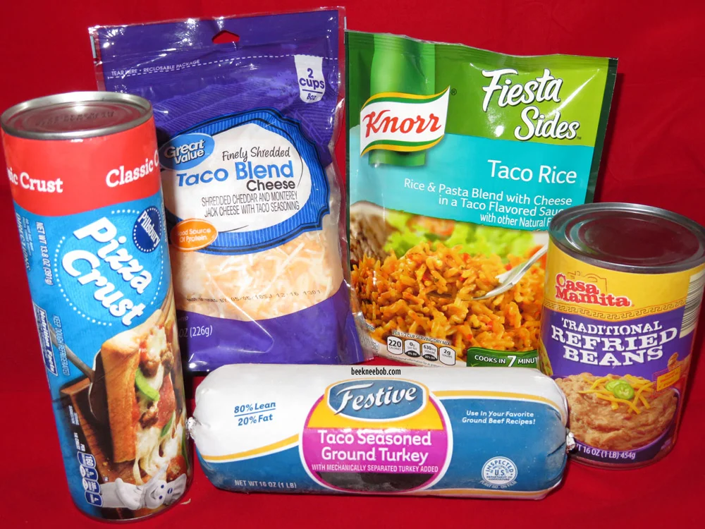 5 ingredients for Deep Dish Taco Casserole