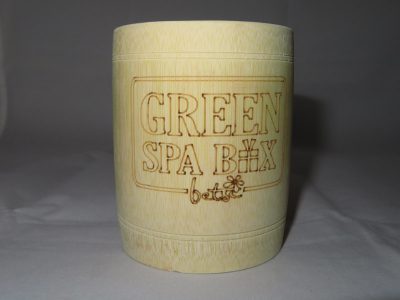 Green Spa Box wooden cup