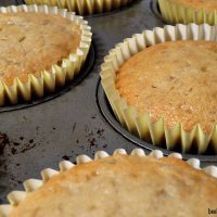 banana bread muffins in tin
