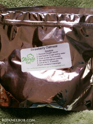 strawberry oatmeal by Storage Chef emergency food supply