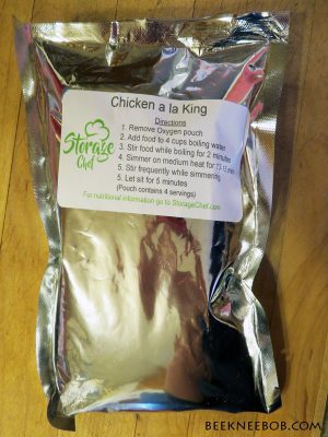 Pouch of Chicken a la king by Storage Chef Emergency Food