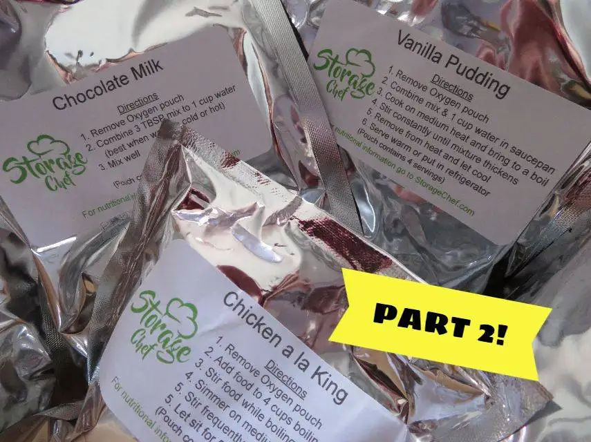 packs of storage chef emergency food