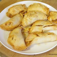 plate of air fryer apple pies