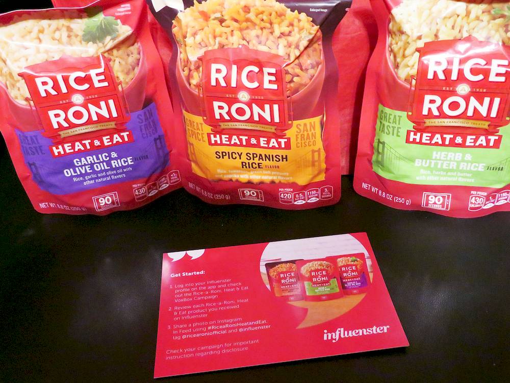 trio of Rice-a-Roni pouches