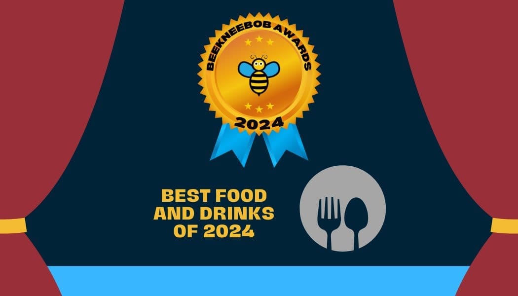 BeeKneeBob Awards 2024, banner of the top 15 food and drinks of the year