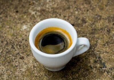 small cup of espresso coffee