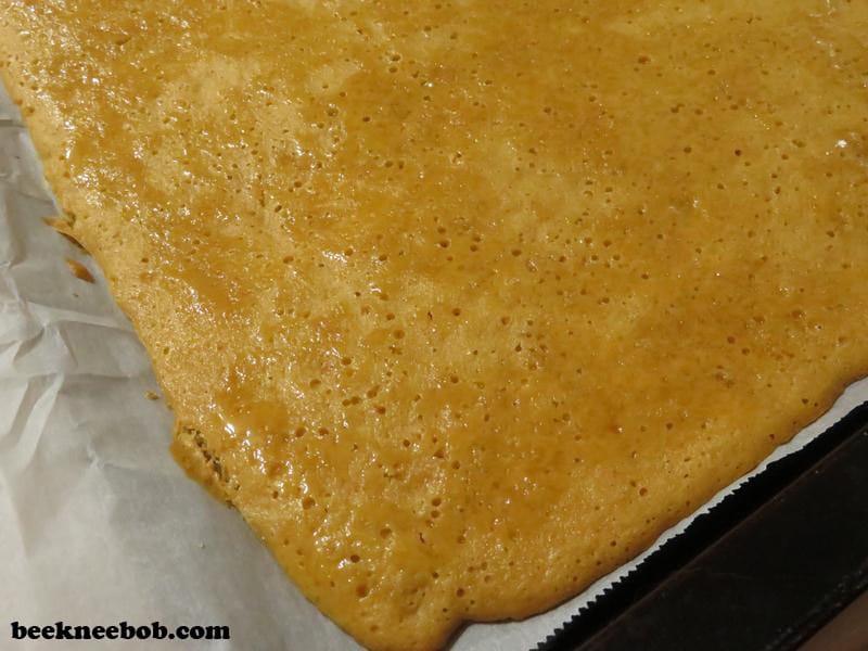 Close-up of honey cornbread cookie dough on baking sheet
