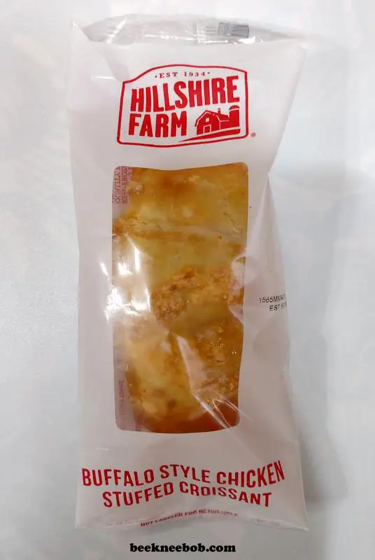 Hillshire Farm Buffalo Chicken Stuffed Croissant in plastic wrapper