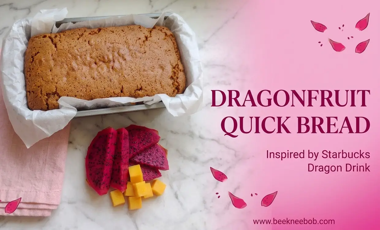 Dragonfruit Quick Bread (Inspired by the Starbucks Dragon Drink)